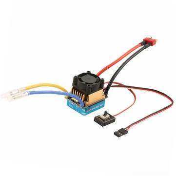 Waterproof Brushed ESC 60A 3S with Fan, 5V/3A BEC & T-Plug (1/10)