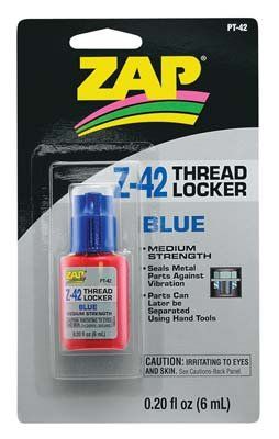 Pacer Technology ZAP Z-42 Blue Thread Locker Medium 0.2oz (PAAPT42)