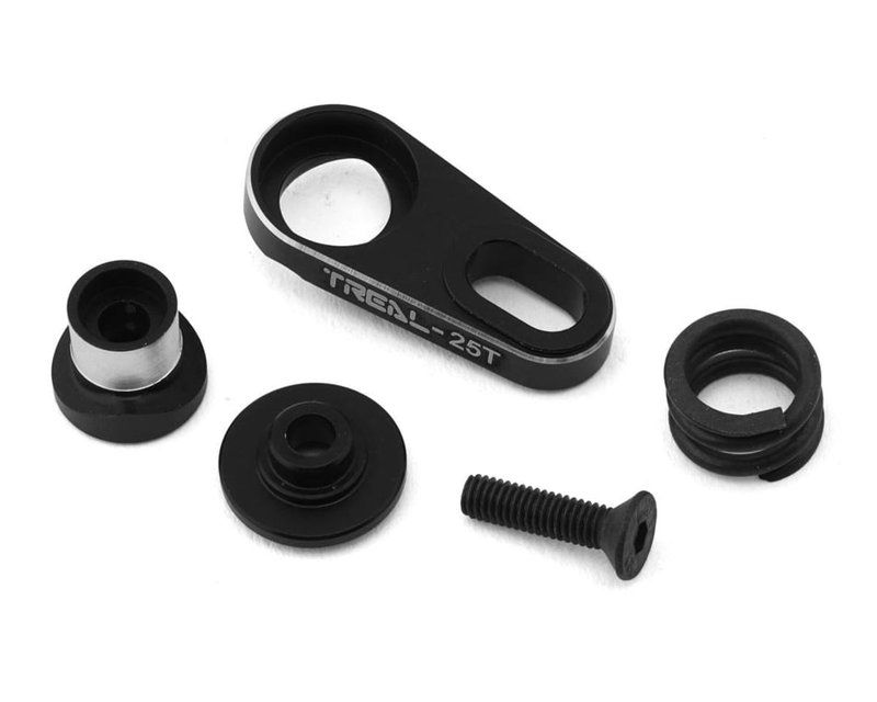 Treal Aluminum 7075 Servo Saver Set 25T Black for Axial SCX10 III (X0038GQI9L)