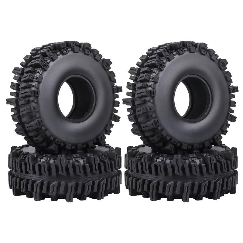 HobbyPark 1.9" RC Crawler Tires w/ Foam Inserts — 4.4" All-Terrain (4-Pack)