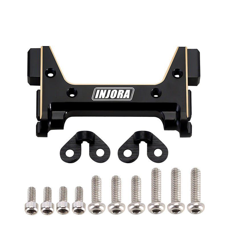 INJORA Black Brass Front Bumper Mount for 1/18 TRX4M Defender/Bronco (4M-79)