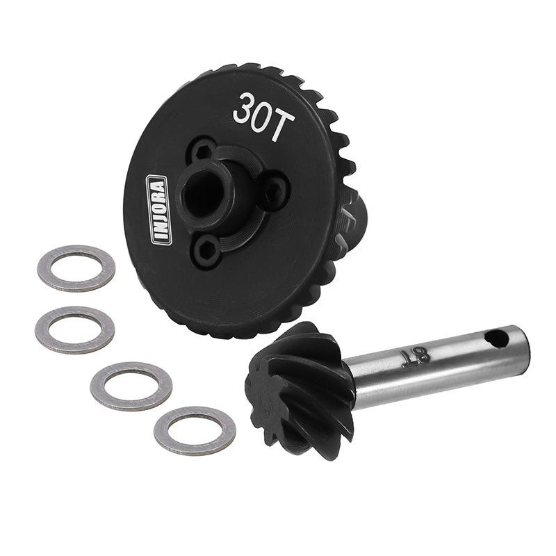 INJORA Overdrive/Underdrive Steel Helical Gears for SCX10 II/III/Pro 8T/27T (Overdrive 11%)