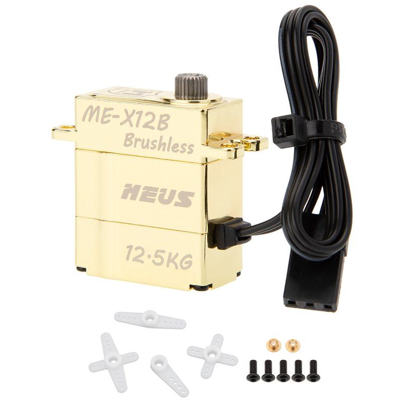 MEUS Racing 12.5KG Brass Micro Servo High Torque for SCX24/TRX4M/Ascent-18